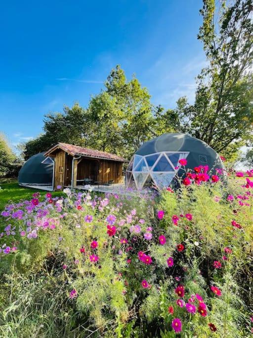 Dome Insolite Lichen Jacuzzi Et Petits-Dejeuners Inclus Gondrin Exterior foto
