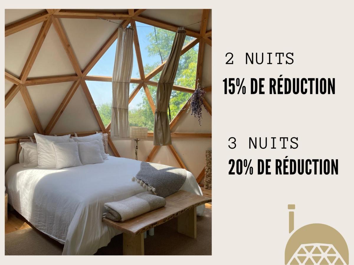Dome Insolite Lichen Jacuzzi Et Petits-Dejeuners Inclus Gondrin Exterior foto